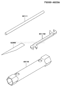 Page L Diagram and Parts List for TF022D BF73 Kawasaki Engine