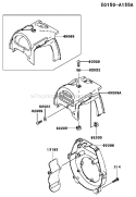 Part Location Diagram of 49089-2415 Kawasaki Shroud-Engine