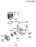 Page F Diagram and Parts List for TF022D BL40 Kawasaki Engine