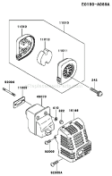 Page B Diagram and Parts List for TF022D BL40 Kawasaki Engine