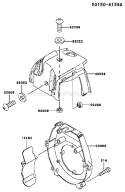 Page E Diagram and Parts List for TF022D DL40 Kawasaki Engine