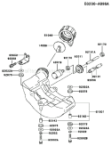 Page H Diagram and Parts List for TF022D DL40 Kawasaki Engine