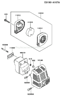 Part Location Diagram of 11013-2055 Kawasaki Element-Air Filter