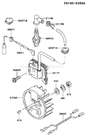 Page F Diagram and Parts List for TF022D ED05 Kawasaki Engine