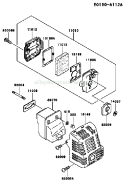 Part Location Diagram of 49070-2405 Kawasaki Muffler-Comp