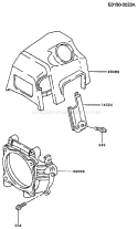Page D Diagram and Parts List for TG020D AS00 Kawasaki Engine