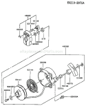 Page K Diagram and Parts List for TG024D AS00 Kawasaki Engine