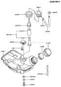 Page G Diagram and Parts List for TG024D AS00 Kawasaki Engine