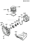 Page E Diagram and Parts List for TG028D AD04 Kawasaki Engine