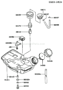 Page G Diagram and Parts List for TG028D AD04 Kawasaki Engine