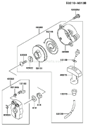 Page K Diagram and Parts List for TG028D CD04 Kawasaki Engine