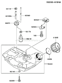 Page G Diagram and Parts List for TG028D CD04 Kawasaki Engine