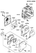 Part Location Diagram of 49106-2583 Kawasaki Cover-Muffler