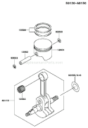 Part Location Diagram of 13001-2117 Kawasaki Piston-Engine