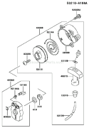 Page K Diagram and Parts List for TG028D FD04 Kawasaki Engine