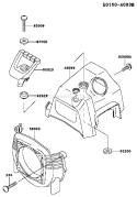 Page D Diagram and Parts List for TG028D FD04 Kawasaki Engine