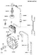 Page F Diagram and Parts List for TG028D FD04 Kawasaki Engine