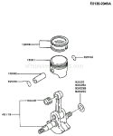 Page J Diagram and Parts List for TG033D AS00 Kawasaki Engine