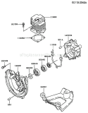 Page E Diagram and Parts List for TG033D AS00 Kawasaki Engine
