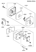 Page A Diagram and Parts List for TH023V AS50 Kawasaki Engine