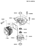 Page D Diagram and Parts List for TH023V AS50 Kawasaki Engine