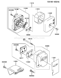 Page A Diagram and Parts List for TH026D AD06 Kawasaki Engine