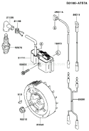 Page E Diagram and Parts List for TH026D AD06 Kawasaki Engine