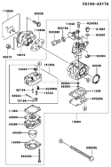 Page B Diagram and Parts List for TH026D AF70 Kawasaki Engine