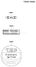 Page H Diagram and Parts List for TH026D AF70 Kawasaki Engine