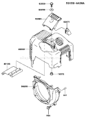 Page D Diagram and Parts List for TH034D AD05 Kawasaki Engine