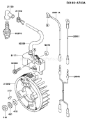 Page F Diagram and Parts List for TH034D AD05 Kawasaki Engine