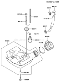 Page G Diagram and Parts List for TH034D AD05 Kawasaki Engine