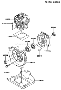 Page D Diagram and Parts List for TH034D AD09 Kawasaki Engine