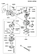 Page B Diagram and Parts List for TH034D AF70 Kawasaki Engine