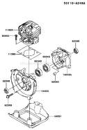 Page E Diagram and Parts List for TH034D AF70 Kawasaki Engine