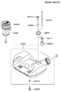 Part Location Diagram of 11010-2611 Kawasaki Tube-3X6X90