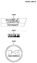 Page H Diagram and Parts List for TH034D AC57 Kawasaki Engine