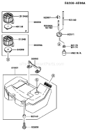 Page G Diagram and Parts List for TH043D AC04 Kawasaki Engine