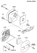Page A Diagram and Parts List for TH043D CJ80 Kawasaki Engine