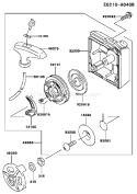 Page K Diagram and Parts List for TH043D CJ80 Kawasaki Engine