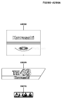Page H Diagram and Parts List for TH043D CJ80 Kawasaki Engine