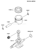 Page J Diagram and Parts List for TH048D AT50 Kawasaki Engine