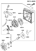 Page K Diagram and Parts List for TH048D AT50 Kawasaki Engine