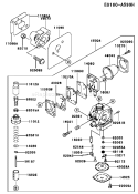 Page B Diagram and Parts List for TH048D AT50 Kawasaki Engine