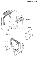 Page D Diagram and Parts List for TH048D AT50 Kawasaki Engine
