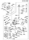 Page B Diagram and Parts List for TH048D CJ80 Kawasaki Engine
