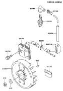 Page F Diagram and Parts List for TH048D DJ80 Kawasaki Engine