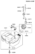 Page G Diagram and Parts List for TH048D DJ80 Kawasaki Engine