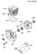 Page D Diagram and Parts List for TJ027D AT75 Kawasaki Engine