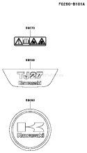 Page G Diagram and Parts List for TJ027D AT75 Kawasaki Engine